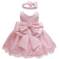 Luxury Modern Baby Girl Christmas Dress Newborn Baby Girls Bow Dresses For Baby 1st Year Birthday Party