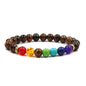 8MM Natural Stone Beaded Chain bracelets For Women Men Couple Lava Rock Healing Balance Beads Reiki Buddha Chakra Bangle Jewelry