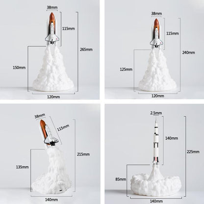 Rocket Kids Space Shuttle Lamp and Moon lamps In Night Light By 3D Print For Space Lovers Rocket Lamp