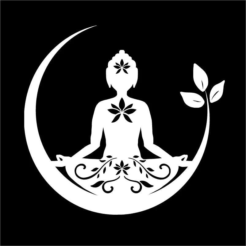 Buddha Chakra Peace Love Good Vibes Vinyl Sticker | Zentangle Mandala Laptop Decal