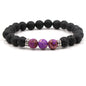 8MM Natural Stone Beaded Chain bracelets For Women Men Couple Lava Rock Healing Balance Beads Reiki Buddha Chakra Bangle Jewelry