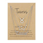 3Pcs/set 12 Zodiac Sign Necklace For Women 12 Constellation Pendant Chain Choker Birthday Jewelry With Cardboard Card