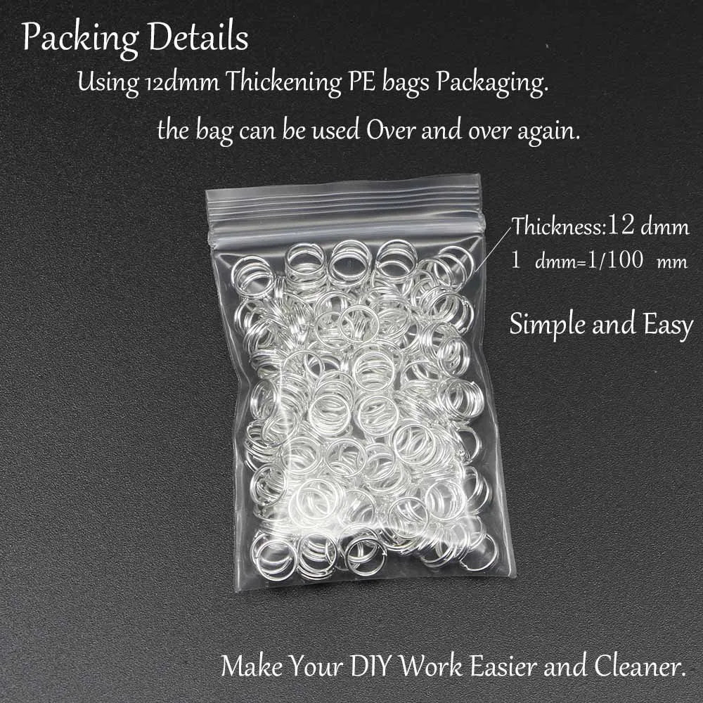 50-200pcs/lot Open Jump Rings 4 6 8 10 12 mm Double Loops Split Rings Necklace Bracelet Connectors For DIY Jewelry Making