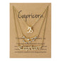 3Pcs/set 12 Zodiac Sign Necklace For Women 12 Constellation Pendant Chain Choker Birthday Jewelry With Cardboard Card