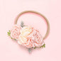 Modern Fashion Floral Headband Newborn Baby Elastic Hairbands Pearl Fresh Style Bow Knot For Girls