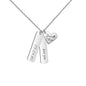 Heart-shaped Necklace Personalized Engraved Name Text Pendant