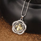 Rotatable Windmill Pendant Necklace AAA Cubic Zirconia Pave Gold Silver Color Crystal Necklace Jewelry