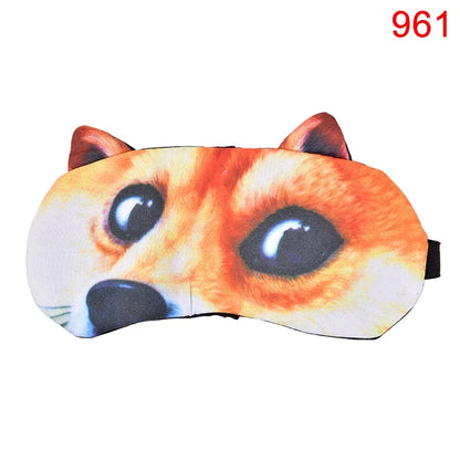 Cute Cat Dog Sleep Mask | Soft Eye Cover for Natural Sleeping