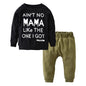Newborn Baby Boy Clothes Set Long Sleeve Letter Like A Boss T-shirt , Pants Infant Clothing Set For Baby