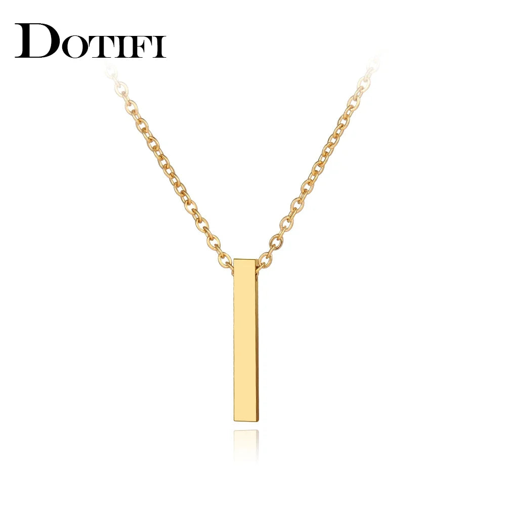 Stainless Steel Necklaces Minimalism Classic Fashion Style Men Chain Necklace For Women Jewelry Collar Pendant Gifts NEW