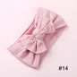 Modern Braid Nylon Bow Knot Solid Wide Nylon Headbands Turban Baby Girls Head Wrap For Girls