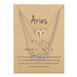3Pcs/set 12 Zodiac Sign Necklace For Women 12 Constellation Pendant Chain Choker Birthday Jewelry With Cardboard Card