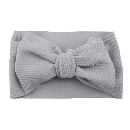 Big Bow Knot Solid Elastic Hairband Headband Stretch Turban Head Wrap Headwear