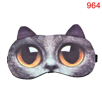 Cute Cat Dog Sleep Mask | Soft Eye Cover for Natural Sleeping