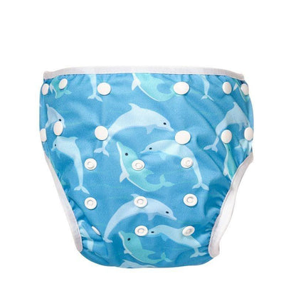 Baby Reusable Swimming Diapers Cartoon Swimwear Children Adjustable Summer Nappy Pants Diaper for Babies