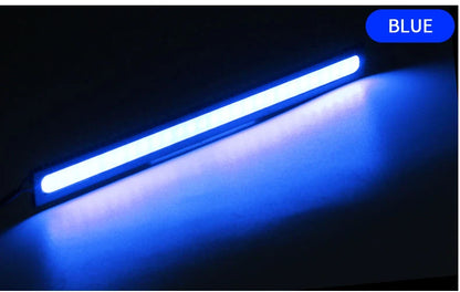 4x Universal Vehicle LED Strip 17CM COB Car DRL Daytime Running Light | Waterproof 12V Styling Bar