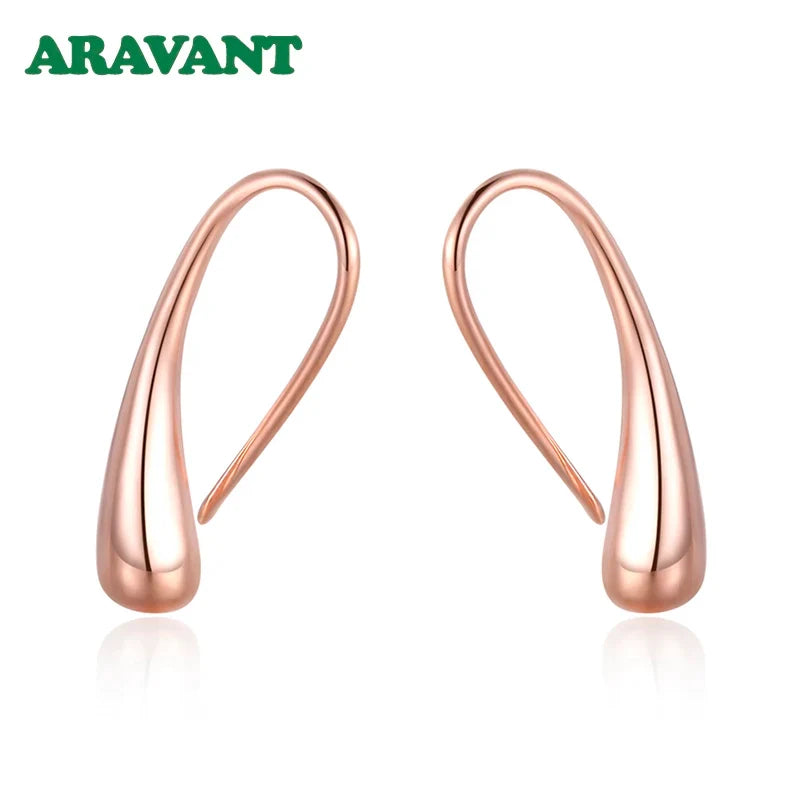 Aravant 925 Silver Earring Black Teardrop/Water Drop/Raindrop Dangle Earrings For Women Men Fashion Jewelry Gifts 4 Colors