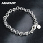 Aravant 925 Sterling Silver 6mm Link Chain Bracelet For Women Fashion Jewelry