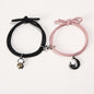 2Pcs/ Set Cartoon Magnetic Couple Bracelets with Moon Robots Pendant
