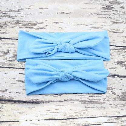 Modern Mother & Daughter Rabbit Ears Bow Hair Bands Cloth Headband Bowknot Headwear Bow