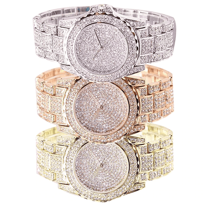 Fashion Watch Women Luxury  Round Quartz Watch Wrist Watches for Women Shiny Gold Sliver Watches  Wrist Watch For Ladies Gift