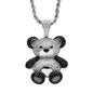 Hip Hop Fierce Shark Inlaid Zircon Pendant Charm Trend Necklace