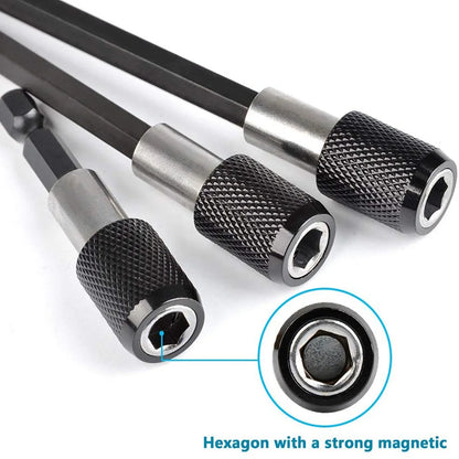 1/4 Inch Hex Shank Quick Release Screwdriver Bit Holder Extension Bar | 60mm 100mm 150mm