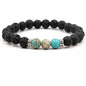 8MM Natural Stone Beaded Chain bracelets For Women Men Couple Lava Rock Healing Balance Beads Reiki Buddha Chakra Bangle Jewelry