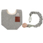 Floral Vintage Newborn Double Side Bibs Boys Girls Waterproof Linen Cotton Saliva Towel