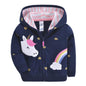 Luxury Printed New Trend Newborn Baby Hooded  Cotton Sweater For Baby Girl/boys In Elegant Modern Luxury Style With Unicorn