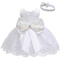 Luxury Modern Baby Girl Christmas Dress Newborn Baby Girls Bow Dresses For Baby 1st Year Birthday Party