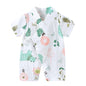 Summer Baby Girl/Boys Clothing Short-sleeved Rompers Jumpsuit Floral Print  Cute Soft Newborn Infant Baby Playwear For Girls and Boys Kids