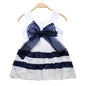 Baby Girl Clothes for Kids with Cute Purple Stripe and Round Neck  Sleeveless Chiffon Dresses For Girls
