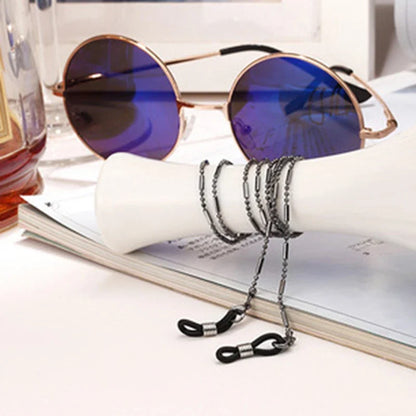 JWER Fashion Woman Sunglasses Chain Cylinder Bead Chain Anti-Falling Glasses Eyeglasses Cord Necklace Mask Chain for Women Gifts