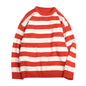 Autumn Winter Knitted Striped Sweater Casual Oversized Pullovers Sweaters