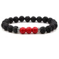 8MM Natural Stone Beaded Chain bracelets For Women Men Couple Lava Rock Healing Balance Beads Reiki Buddha Chakra Bangle Jewelry