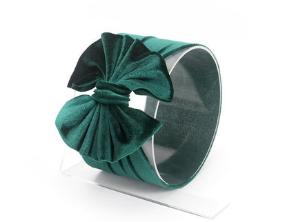 New Large Bow Baby Headband Velet Soft Bowknot Girl Accessories Hair Solid Messy Bows Toddler Headbands Baby Head Wraps Turban Big Bow for Girls