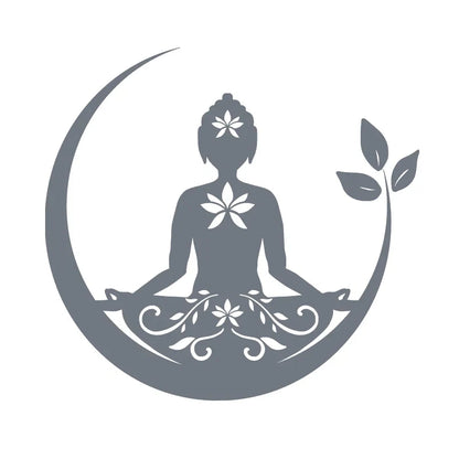 Buddha Chakra Peace Love Good Vibes Vinyl Sticker | Zentangle Mandala Laptop Decal