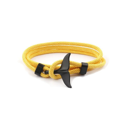 Whale Tail Anchor Bracelets Men And Women Charm Nautical Survival Rope Chain Bracelet Male Wrap Metal Hooks Fashion Gift