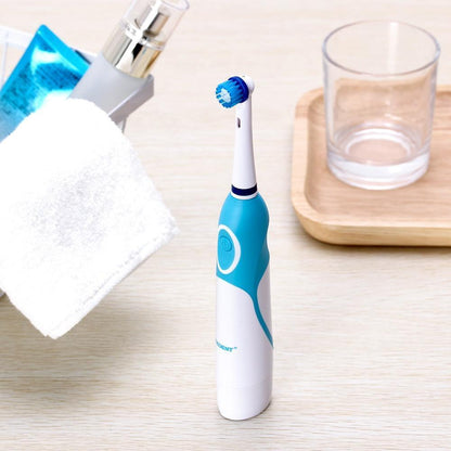 Modern  Rotation Proffesional Electric Toothbrush with 4 & 8 Replacement Heads Deep Clean Battery Operated Tooth Brush Teeth Whitening Teethbrush For Adults