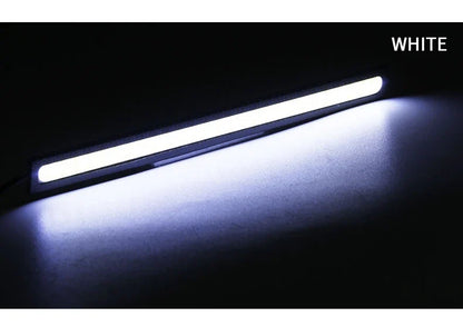 4x Universal Vehicle LED Strip 17CM COB Car DRL Daytime Running Light | Waterproof 12V Styling Bar