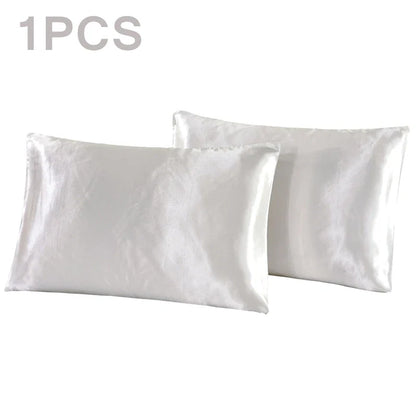 1Pc Queen Satin Silk Pillowcase | Silky Smooth Cooling Bed Pillow Cover for Hair and Skin