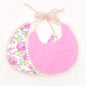 Double-deck Infant Baby Girl Boy Bib Kid Toddler Dinner Feeding Tassel Cotton Linen Burp Cloths