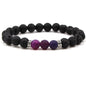 8MM Natural Stone Beaded Chain bracelets For Women Men Couple Lava Rock Healing Balance Beads Reiki Buddha Chakra Bangle Jewelry