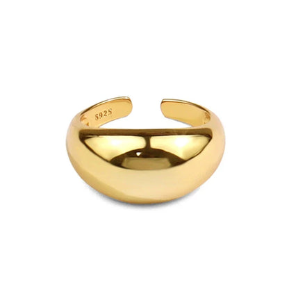 VENTFILLE 925 Sterling Silver Ring for Women Men Smooth Geometric Finger Ring Adjustable Party Jewelry Wholesale