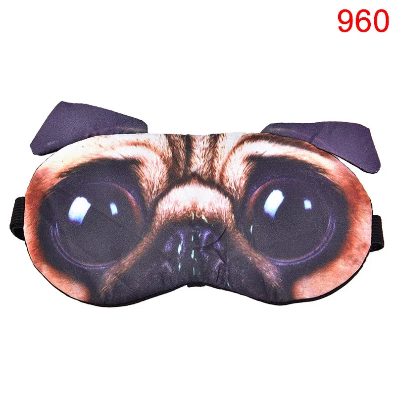 Cute Cat Dog Sleep Mask | Soft Eye Cover for Natural Sleeping