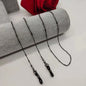 JWER Fashion Woman Sunglasses Chain Cylinder Bead Chain Anti-Falling Glasses Eyeglasses Cord Necklace Mask Chain for Women Gifts