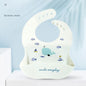 Cute Cartoon Print Baby Bibs Waterproof Soft Silicone Baby Feeding Stuff Dinosaur Pattern Bib For Kids