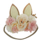 Luxury Christmas Antler Baby Girl Headbands Hair Accessories Xmas Deer Ear Flower Crown Hairband for Newborn Baby