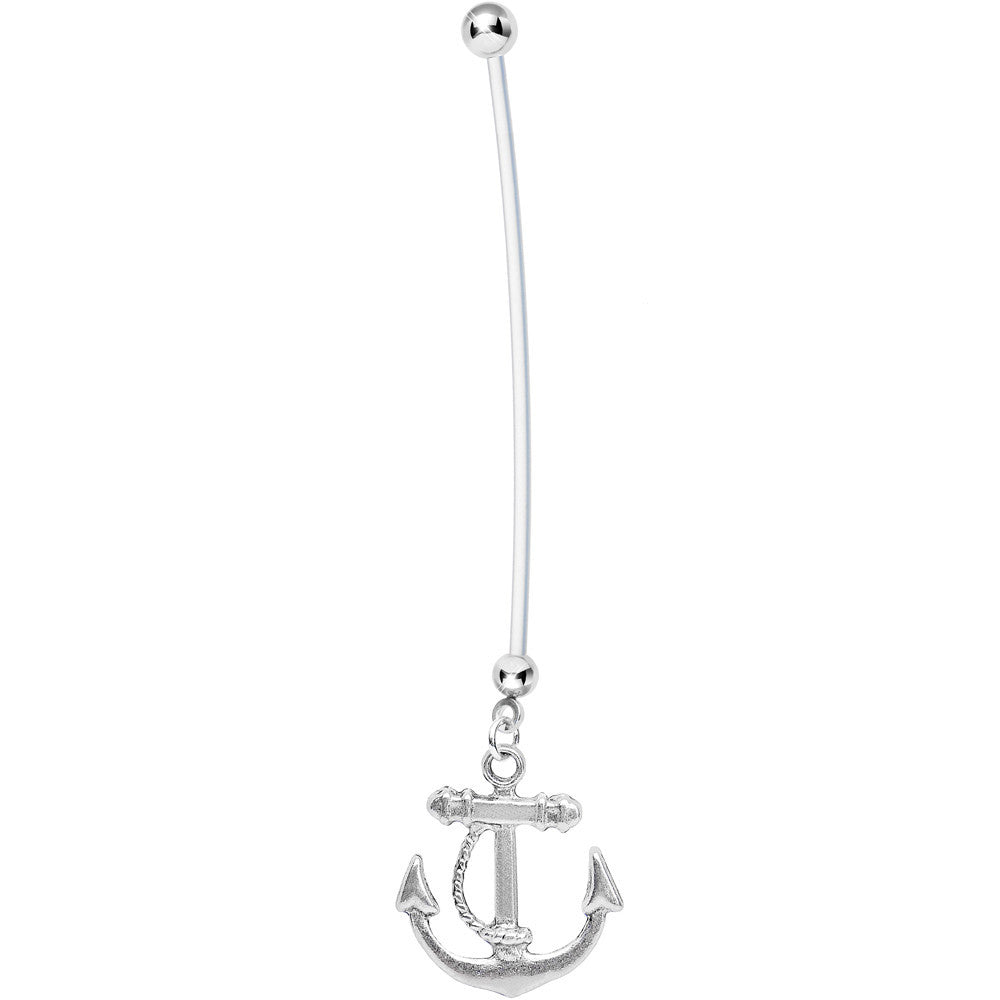 Nautical Anchor Drop Pregnant Belly Ring